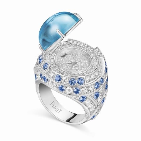Piaget Adrivea aquamarine timepiece ring