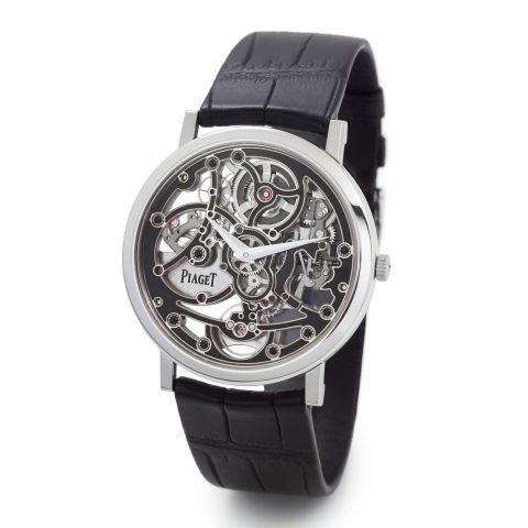 Piaget Altiplano skeleton enamel watch