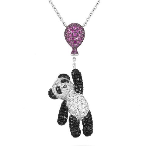 Qeelin Classical Bo Bo Giant Panda Pendant