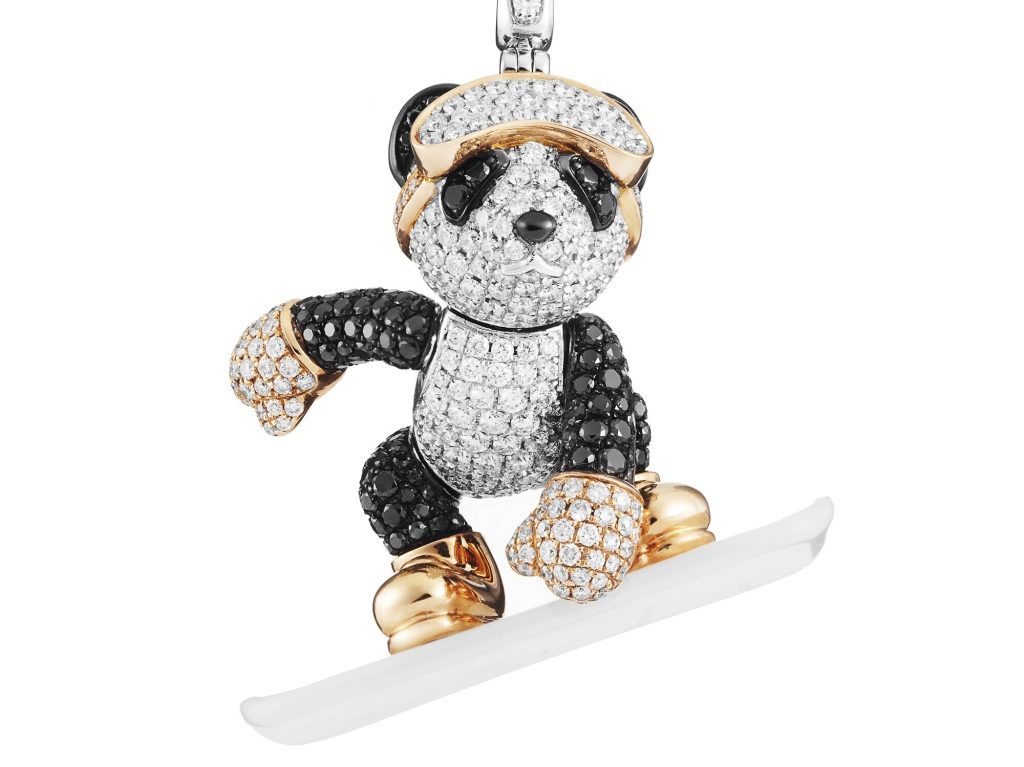 Qeelin Snowboard Bo Bo Pendant