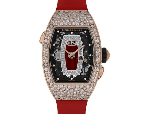 RICHARD MILLE RM 037 Snow Setting Red Gold diamond version ladies watch