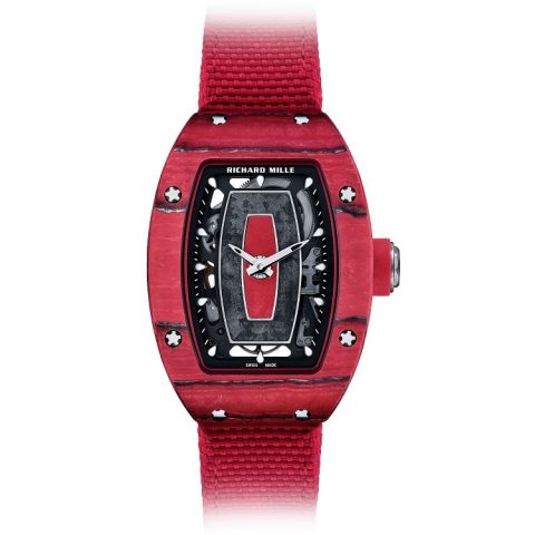 RICHARD MILLE RM 07-01 Racing Red carbon fiber case ladies watch
