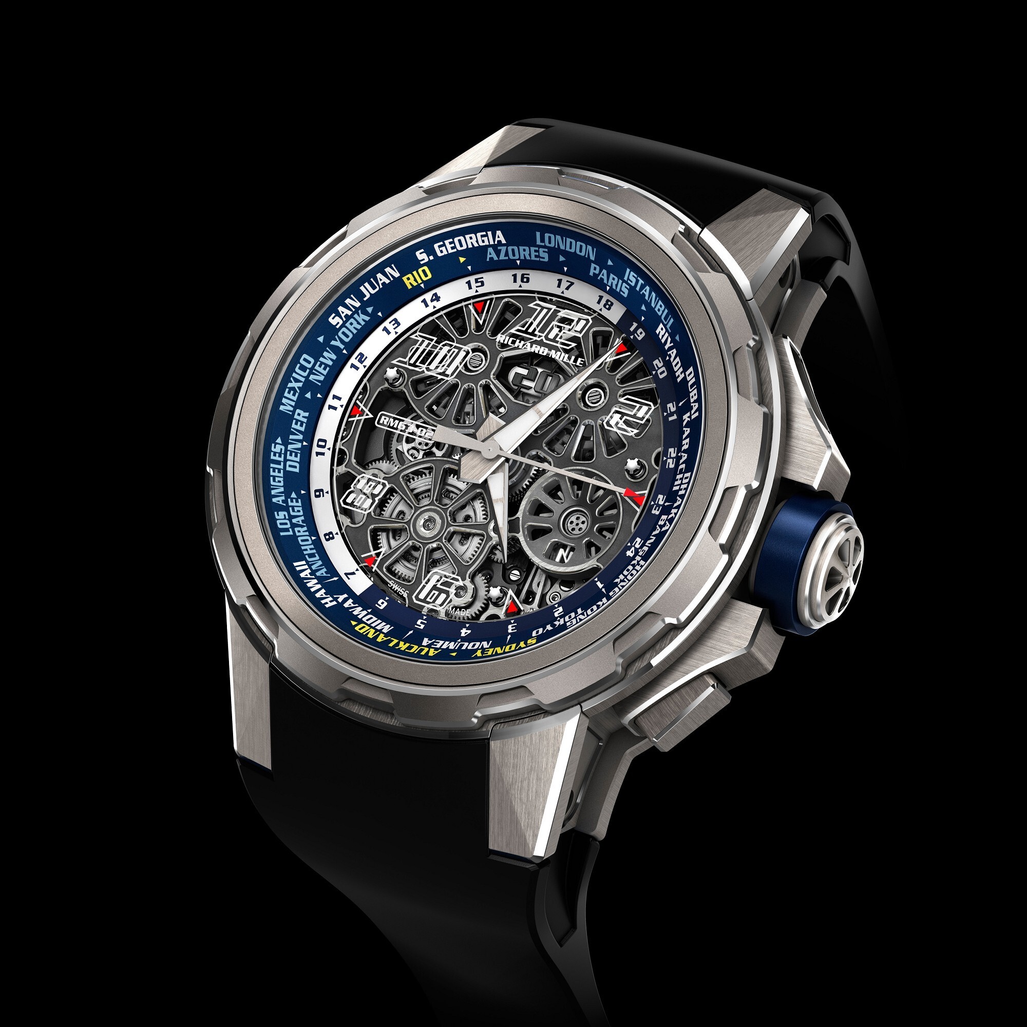 RICHARD MILLE RM 63-02 World Timer World Time Watch