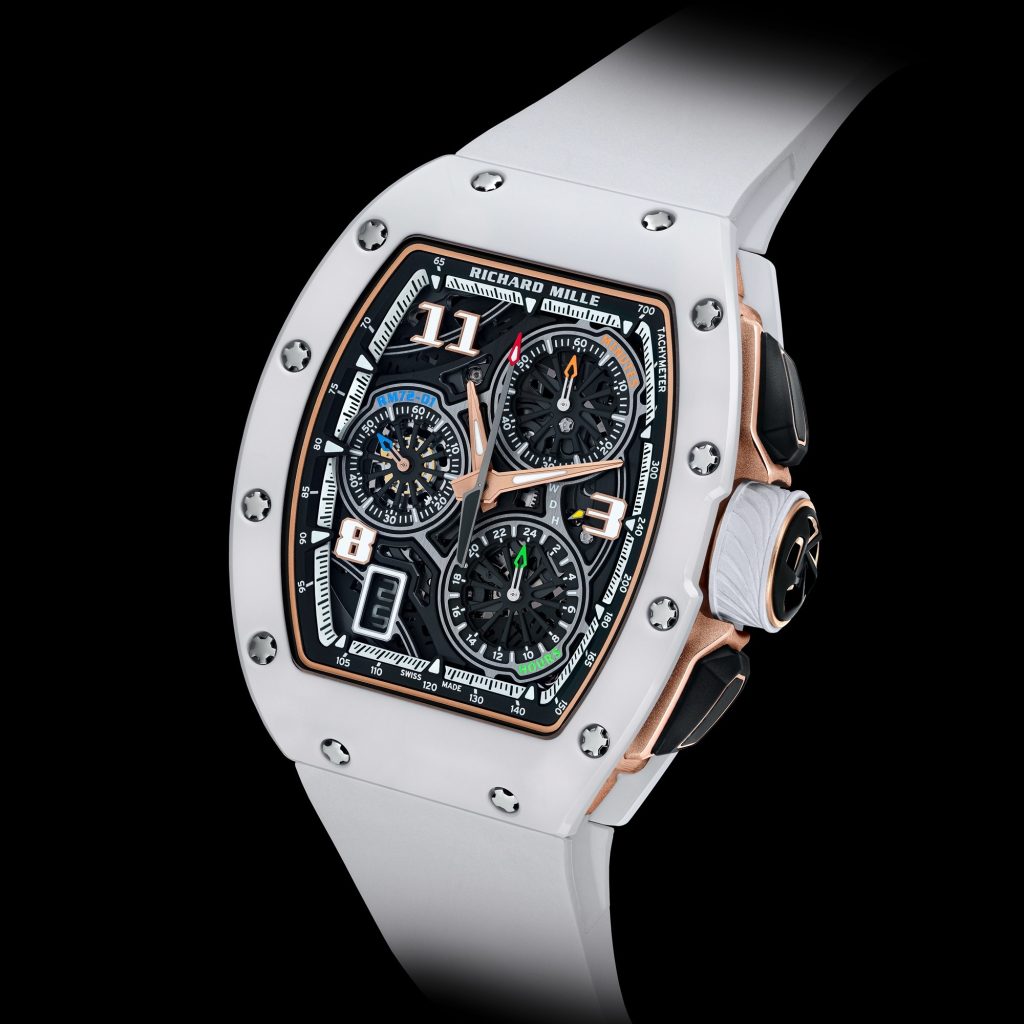 RICHARD MILLE RM 72-01 Lifestyle Automatic Chronograph Ceramic white ceramic case flyback chronograph