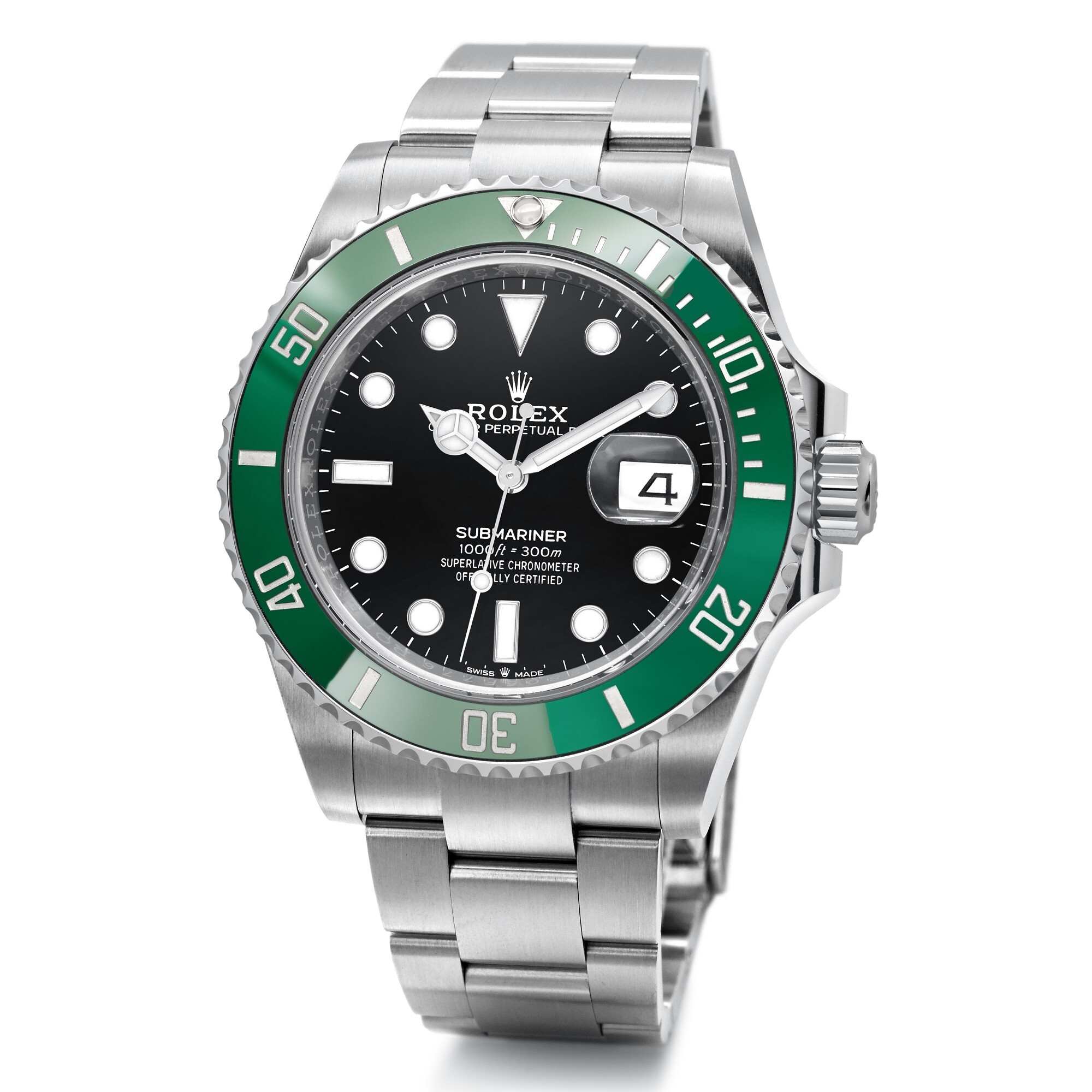 Rolex Oyster Perpetual Submariner Date 41mm green bezel black dial