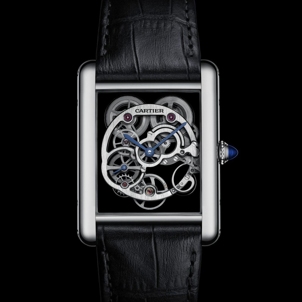Tank Louis Cartier Sapphire Crystal Skeleton Watch
