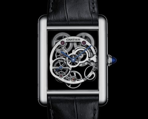 Tank Louis Cartier Sapphire Crystal Skeleton Watch