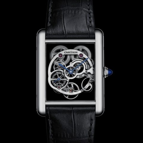 Tank Louis Cartier Sapphire Crystal Skeleton Watch