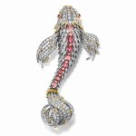 Tiffany Pisces padparadscha sapphire jewelry set