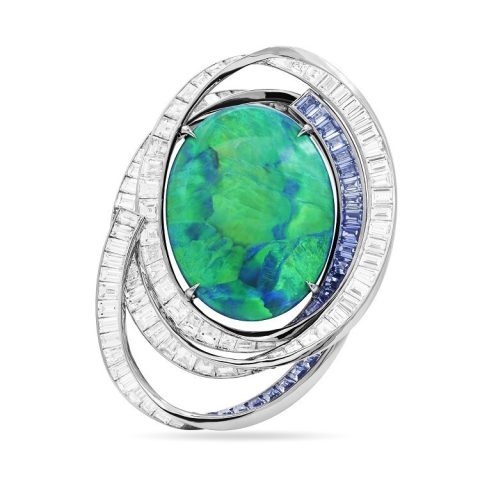 Tiffany Tiffany Blue Book Opal Brooch