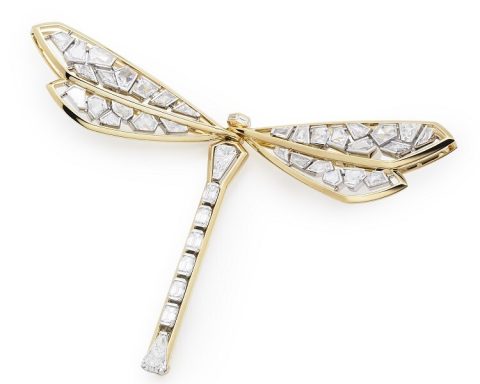 Tiffany Tiffany Blue Book dragonfly brooch