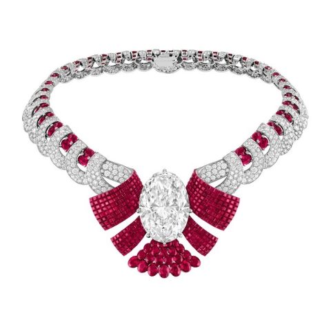 Van Cleef & Arpels Atours Mystérieux oval diamond necklace