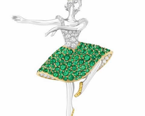 Van Cleef & Arpels Ballerina white gold brooch set