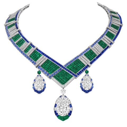 Van Cleef & Arpels Chevron Mystérieux diamond necklace
