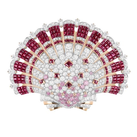 Van Cleef & Arpels Coquillage Mystérieux ruby ​​brooch