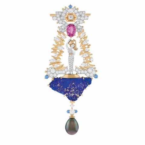 Van Cleef & Arpels Dea Eterna pink sapphire brooch