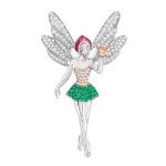 Van Cleef & Arpels Fée Morgane white gold brooch