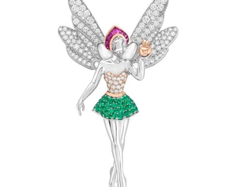 Van Cleef & Arpels Fée Morgane white gold brooch