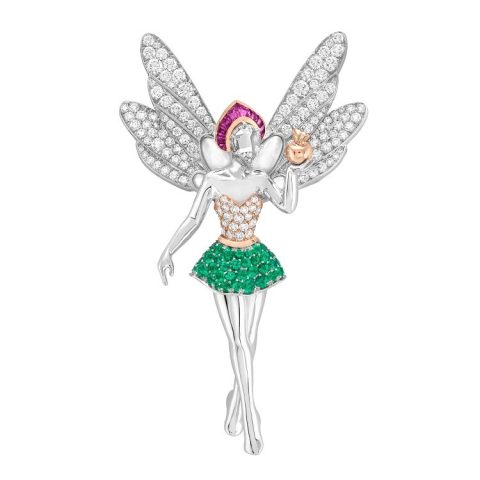 Van Cleef & Arpels Fée Morgane white gold brooch