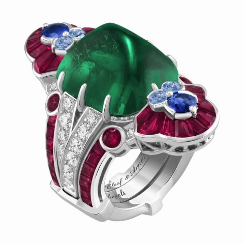 Van Cleef & Arpels Jeu de colombage emerald ring