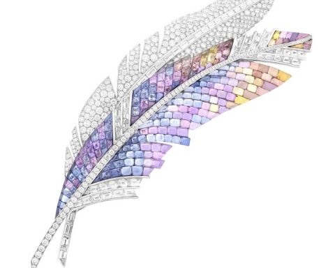Van Cleef & Arpels Panache Mystérieux white gold brooch