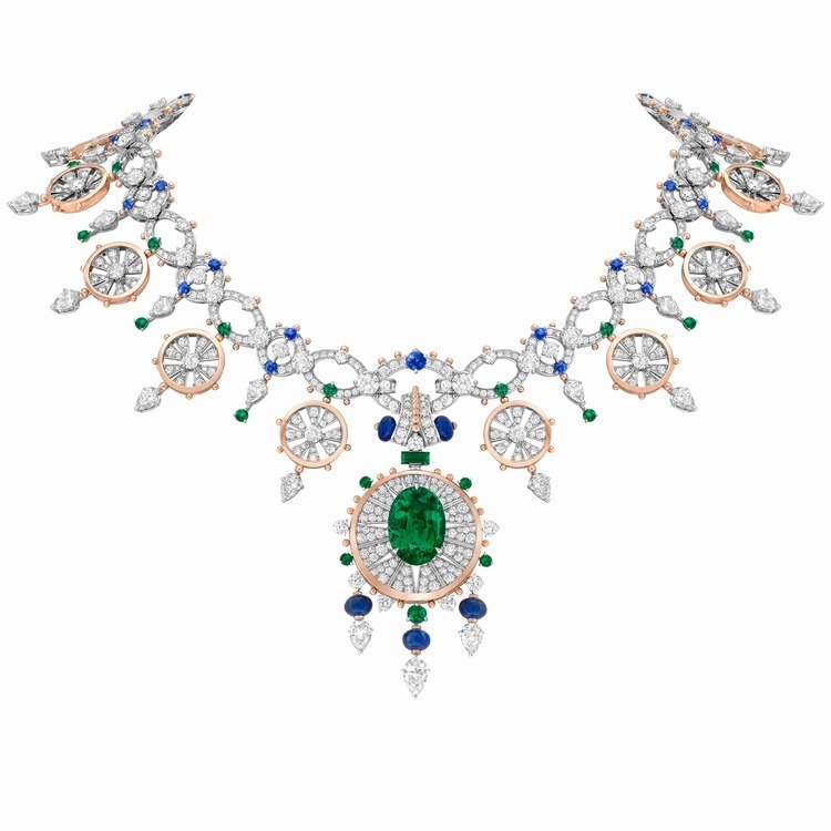 Van Cleef & Arpels Piazza divina emerald necklace