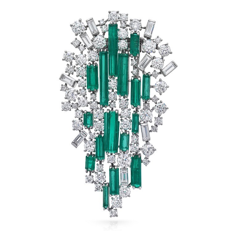 Van Cleef & Arpels Sneffel platinum brooch