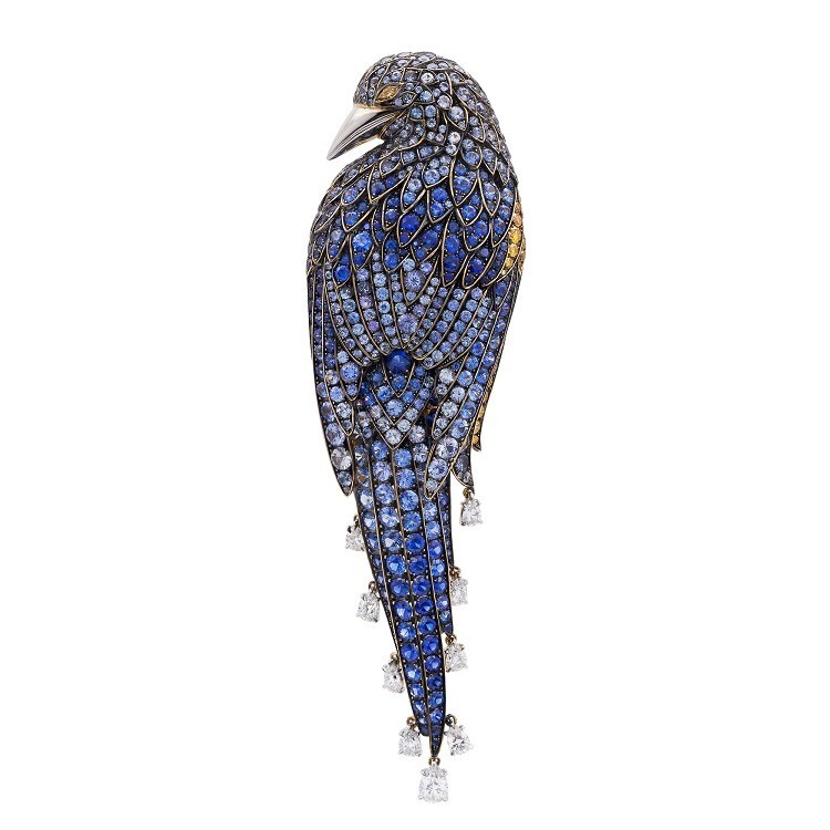 Tiffany Tiffany Blue Book Feathered Cloak Brooch