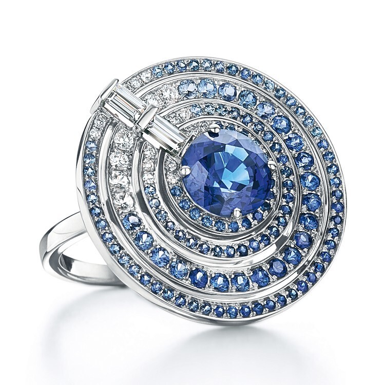 Stunning sapphire and diamond ring from Tiffany's Blue Book 'Ocean' collection