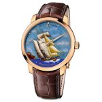 Athens Classico gilt enamel painted watch