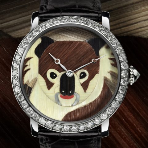 Cartier Rotonde de Cartier koala decorated watch