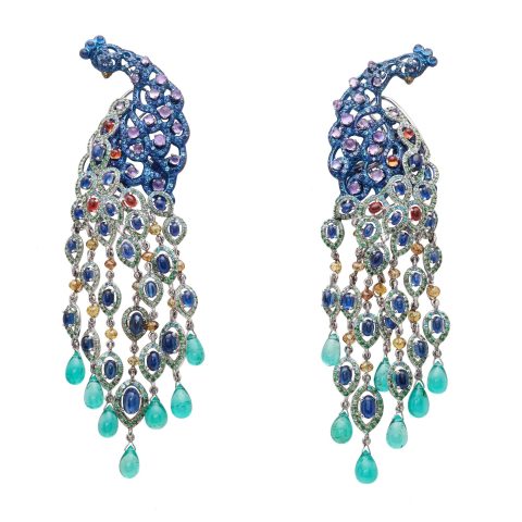 Chopard Animal World Peacock earrings