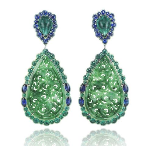 Chopard Silk Road jade earrings