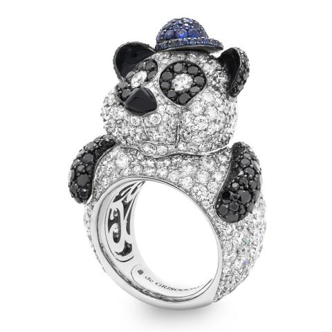 De Grisogono Hip-Hop Panda Panda Ring