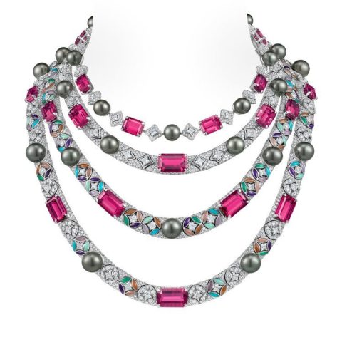 Louis Vuitton Florescence flower tourmaline necklace