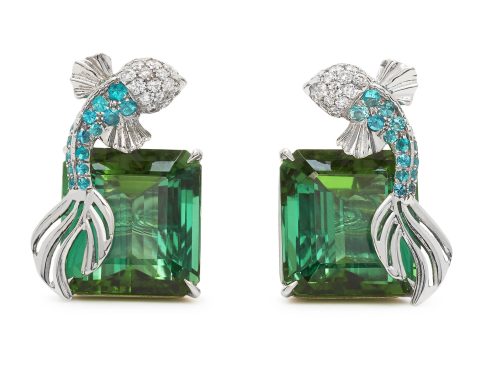 Tiffany & Co. Tiffany Blue Book goldfish earrings