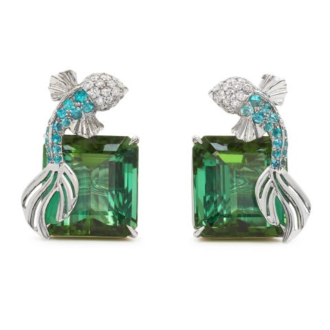Tiffany & Co. Tiffany Blue Book goldfish earrings