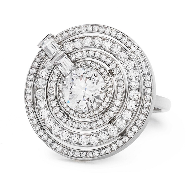 Tiffany Blue Book Collection high jewelry ring with wave-inspired design