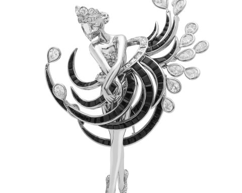 Van Cleef & Arpels Ballet Précieux Cygne Noir Brooch