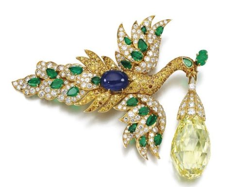 Van Cleef & Arpels Walska Briolette Diamond Brooch