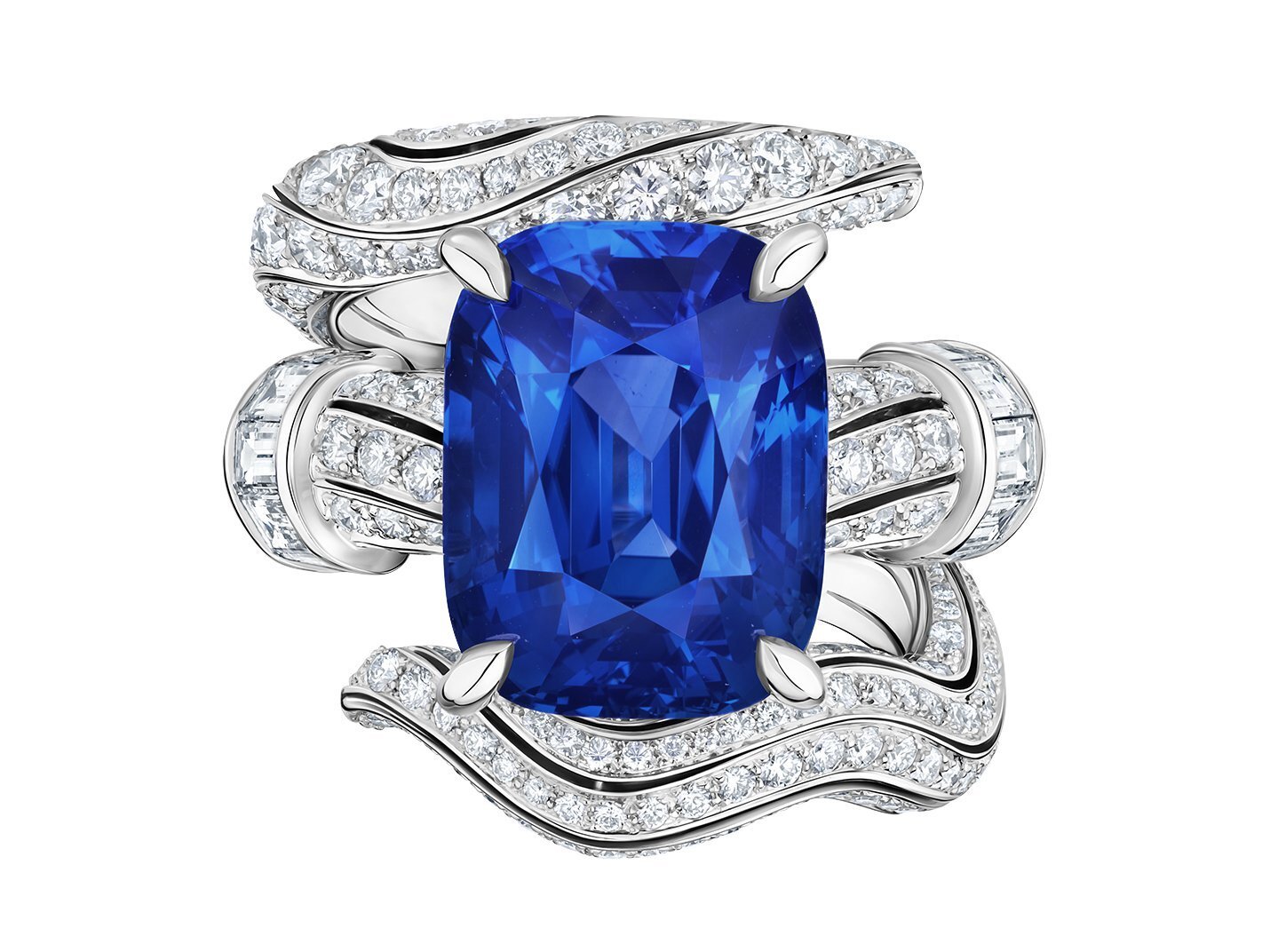 Louis Vuitton Motion Trickle Sapphire Ring structure